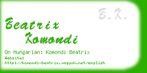 beatrix komondi business card